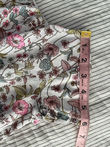 gap kids girls size S white muticolor floral linen/cotton short sleeve top - Bild 6 von 12