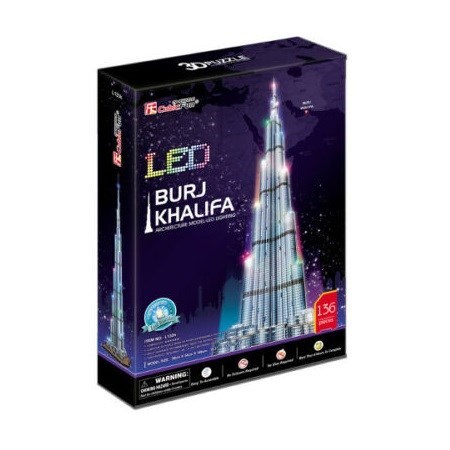 6944588205089 CUBIC FUN LED 306-20508 3D-СВЕТОДИОДНЫЙ-ГОЛОВОЛОМКА - BURJ KHALIFA CubicFun