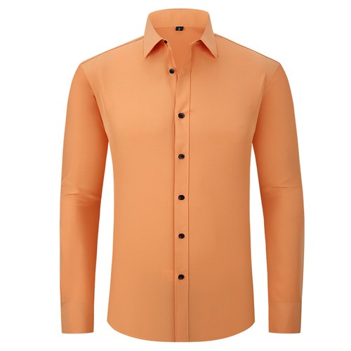Men's Business Shirt Casual Slim Shirts Long Sleeve Button Down Tops Blouse - Bild 11 von 16