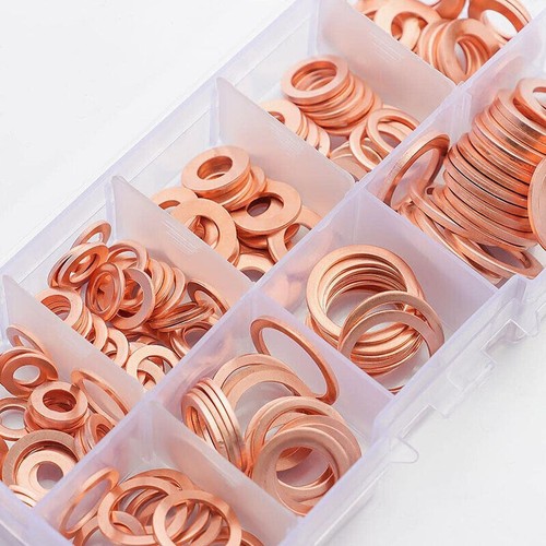 Set Assortimento Guarnizioni Rondelle Iniettori Diesel Rondelle Rame 200 Pezzi Nuovo UK - Foto 3 di 9