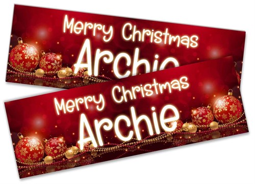 x2 Personalised Christmas Banner Xmas Party House Decoration Occasion 487 - Picture 3 of 5