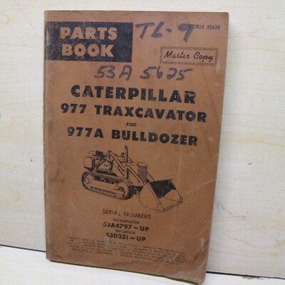 CAT Caterpillar 977 Track Loader Parts Manual Book 53A catalog crawler spare OEM