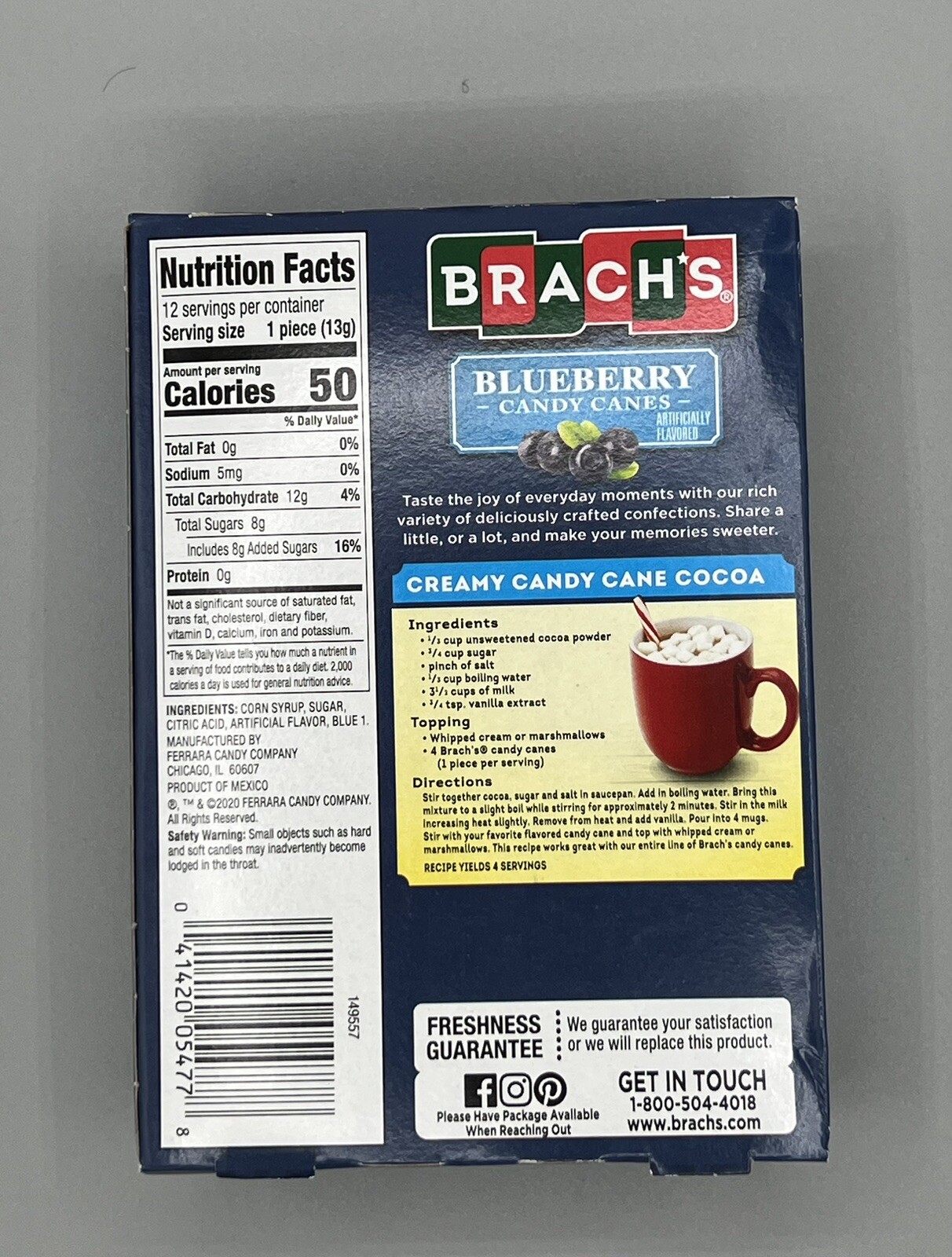 BRACH’S Blueberry Candy Canes 5.3 Oz. • Box of 12 Exp Mar 2024 eBay