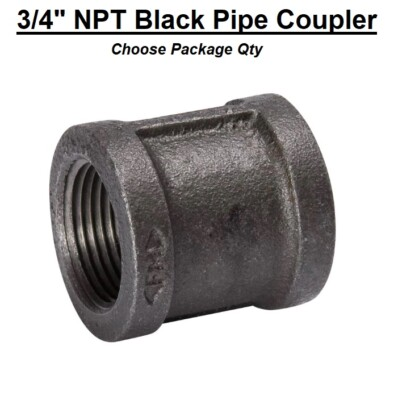 #ad #ad 3 4quot; NPT BLACK PIPE Fittings Coupling Coupler Plumbing Gas $54.90