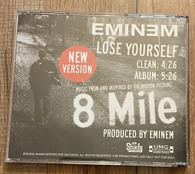 RARE Eminem Lose Yourself 8 Mile Promo Single CD W/ Sticker | eBay