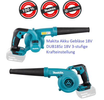 Makita Akku Gebläse 18V DUB185z 18V 3stufige Krafteinstellung leicht