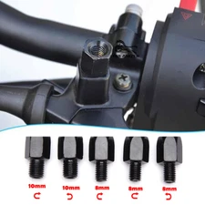 Motorcycle Mirror Mount Thread Adapter M10 to M8 Bolts Screw Right Hand Thread