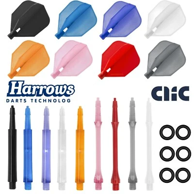 Harrows Clic System Flights Dartschaft Schäfte Shaft O-Ringe