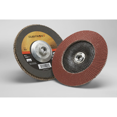 3M Cubitron II Flap Disc 967A, 40+, T29 Quick Change, 7 in x 5/8''-11