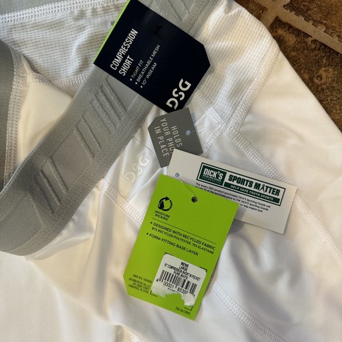 Calzoncillos boxer de compresión DSG Tech de 10" para hombre blancos talla grande con bolsillo nuevos con etiquetas - Imagen 7 de 15