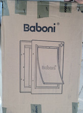 Baboni 3-Flaps Pet Door for Interior and Exterior Doors, Steel Frame OPEN BOX