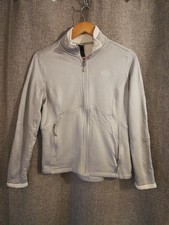 Women's Vintage The North Face Agave Fleece Full Zip Light Grey Jacket Medium