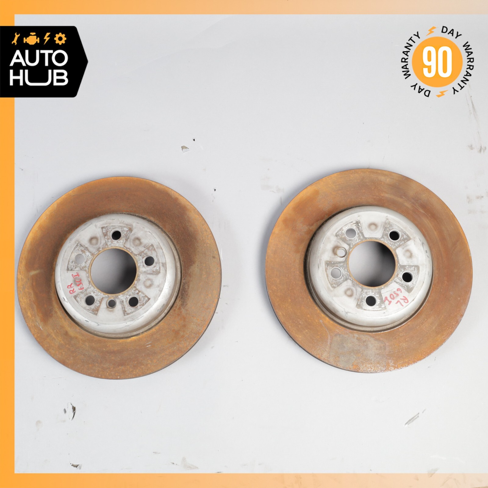 09-19 BMW F12 650i 550i 750i Rear Brake Rotors Disc Left and Right Set OEM