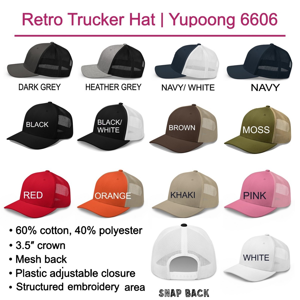 Master Listing - Baseball Hat Colors ? New Hats Have Arrived ? Mayhue Masters ball caps are  main image 4
