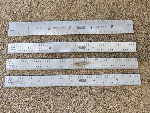 4 General 6" 616 676 Double Sided Drafting Spring Rule Ruler 32 64 10 100ths