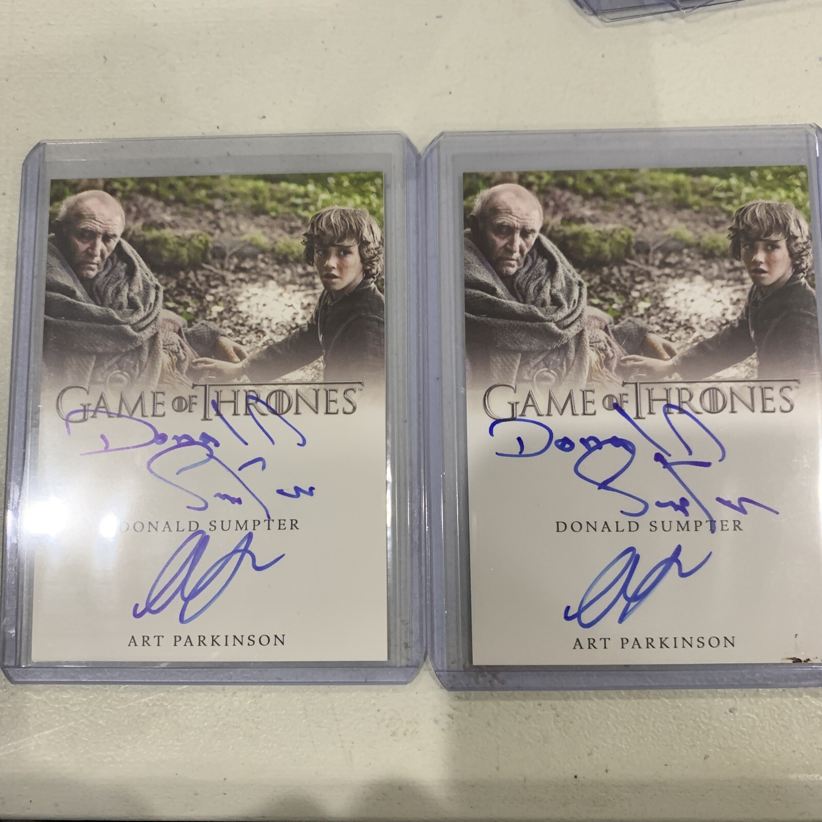 Art Parkinson And Donald Sumpter Dual Auto Game Of Thrones Complete Series Ebay