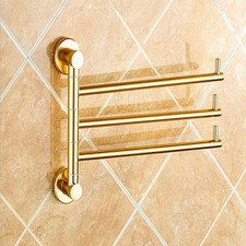 Swivel Towel Bar Space Aluminum Saving Swing Out Rack Hanger Holder Wall Mount