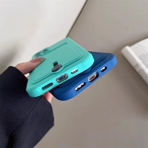 Silicone Case Cover With Card Slot Holder For iPhone15 14 16 12 Pro Max 13 Mini - Picture 13 of 22