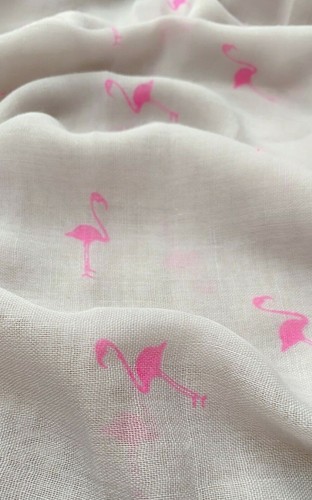 Mini Flamingo Print Ladies Pretty Lightweight Scarf Women Shawl - Picture 6 of 13