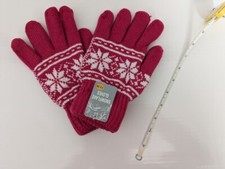 WOMENS SNOWFLAKE KNIT WINTER GLOVES NWT