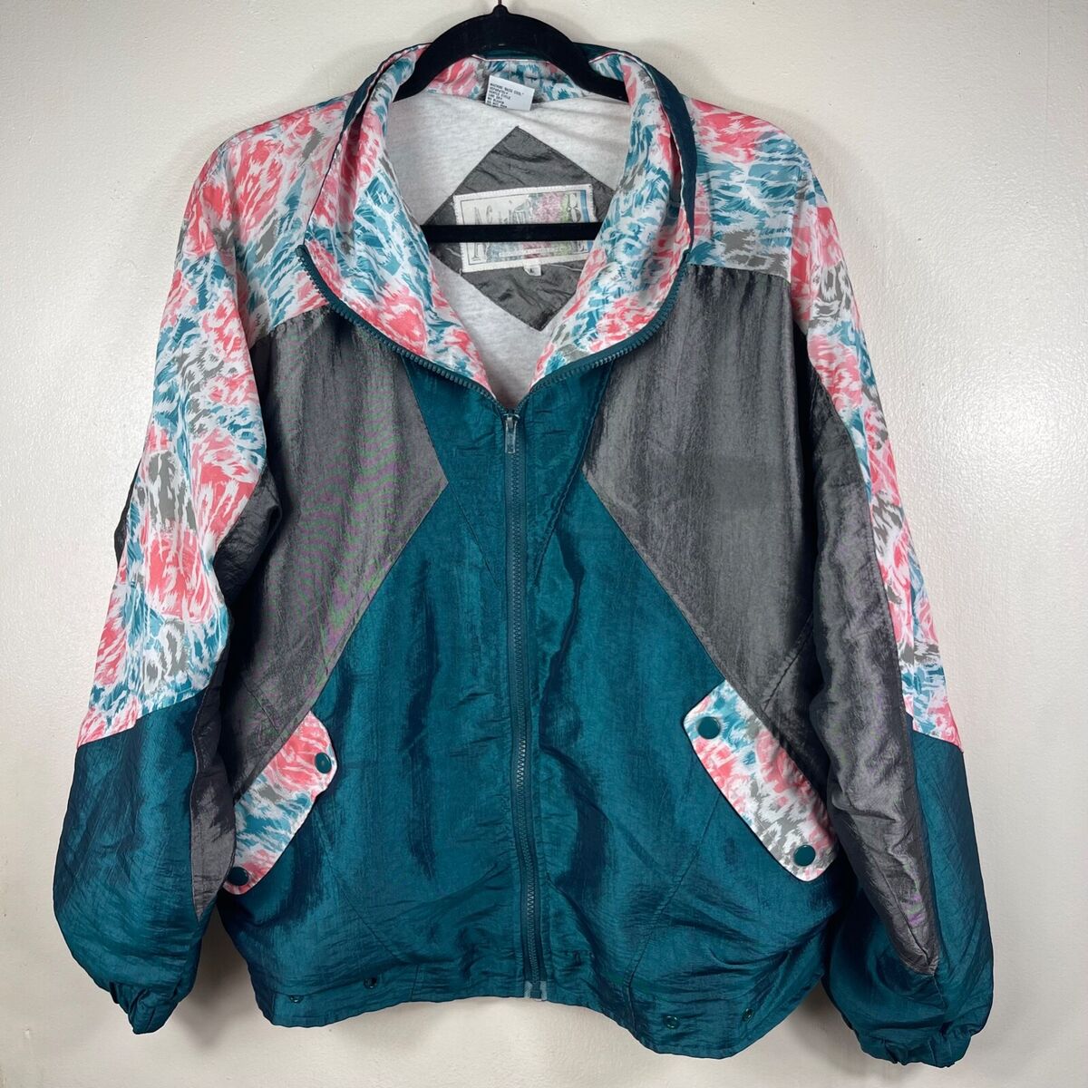 VTG 80s Active Code Wind Jogging Track Jacket Womens Size VTG 80s Active Code Wind Jogging Track Jacket Womens Size