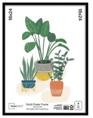 Mainstays 18x24 Basic Poster Frame, Black Free shipping