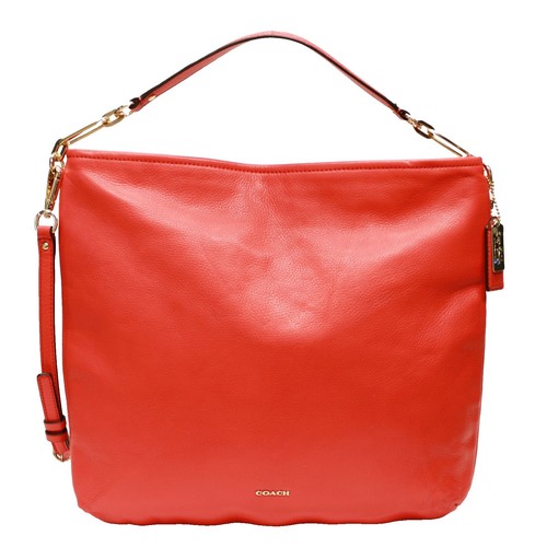 ショルダーバッグ Coach Bleeker Elisa Extra Large Hobo Bag COACH BLEEKER ELISA XL VACHETTA LEATHER LACED DUFFLE HOBO SHOULDER