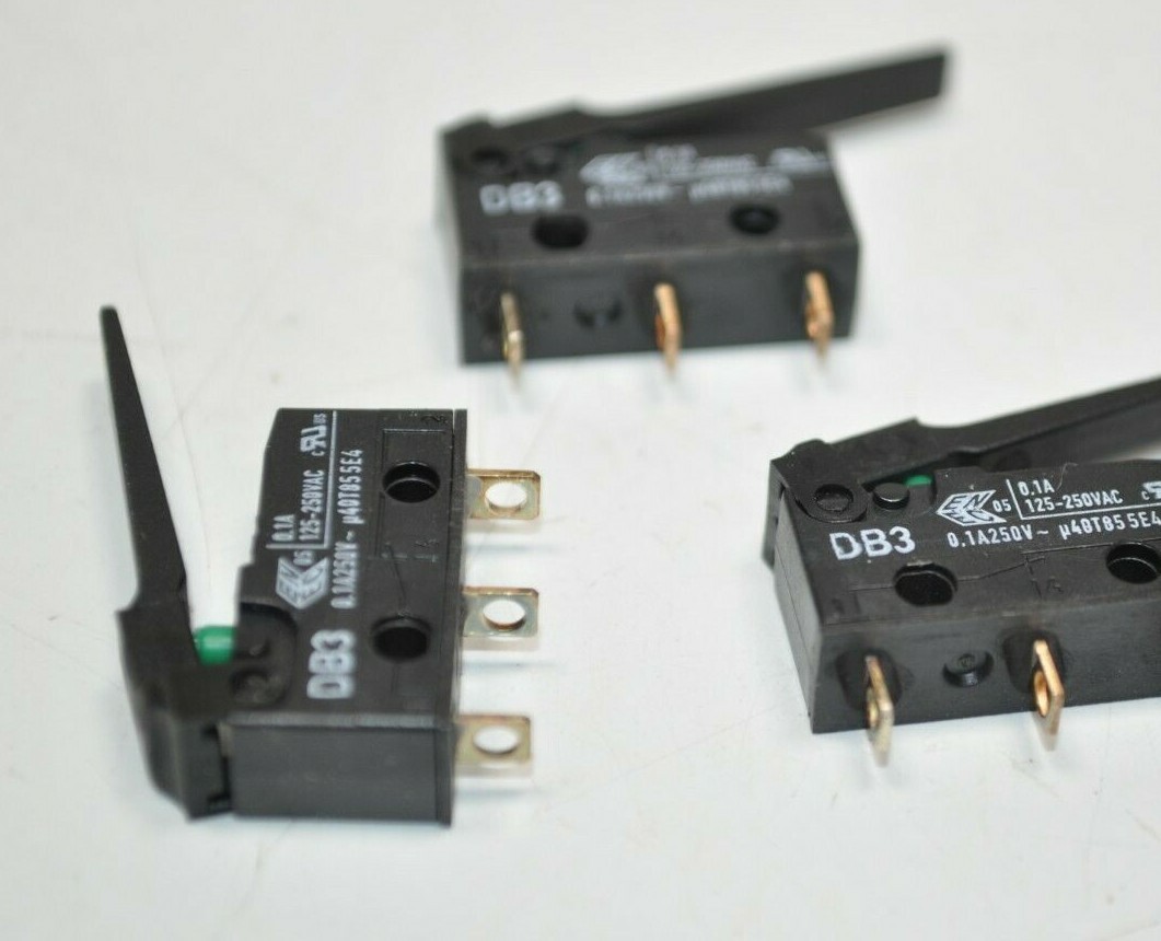 Lot of 3 Cherry DB3 Sub-Miniature Snap-Action Switch 0.1a 125/250