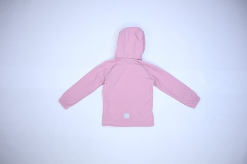 Reima Vantti Softshell Jacket Pink Girls Full Zip Coat Detachable Hood Girls 6Y - Picture 5 of 12