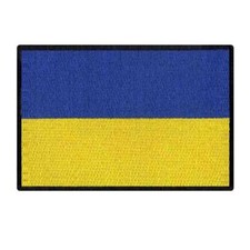 UKRAINE FLAG PATCH 3" Iron On Embroidered Applique Ukrainian National Pride NEW