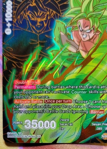 Broly, Limits Transcended SPR BT6-060 MINT /NM Dragon Ball Super Saiyan Card - Picture 7 of 13