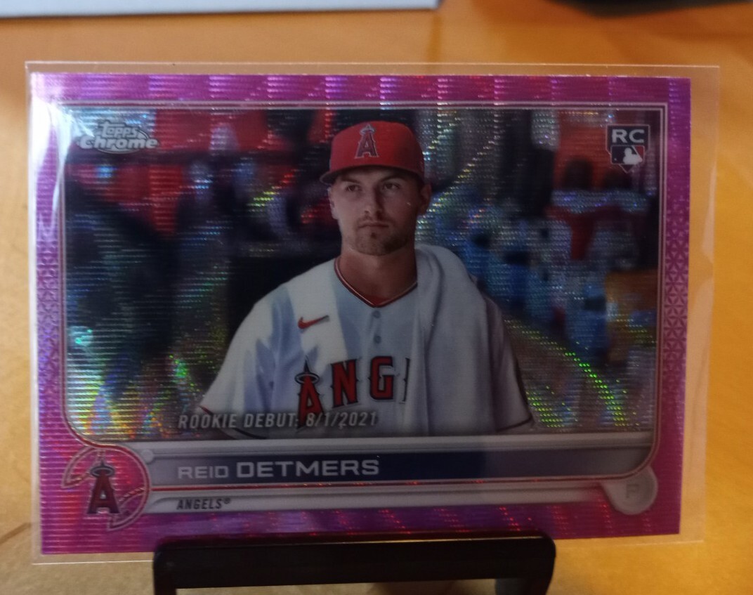 2022 Topps Chrome Update Reid Detmers USC90 pink wave Rookie