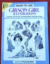 READY-TO-USE GIBSON GIRL ILLUSTRATIONS ~ DOVER CLIP ART SERIES ~ NEW