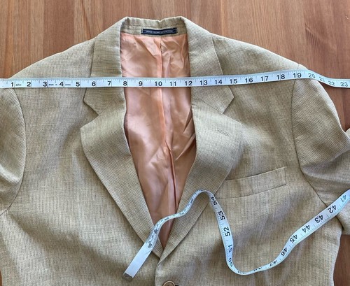 Chaqueta Blazer De Colección United Colors Of Benetton Para Hombres Talla 46 Beige Tejido Mezcla de Lino - Imagen 18 de 20