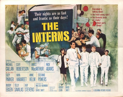 The Interns 1962 U.S. Half Sheet Poster