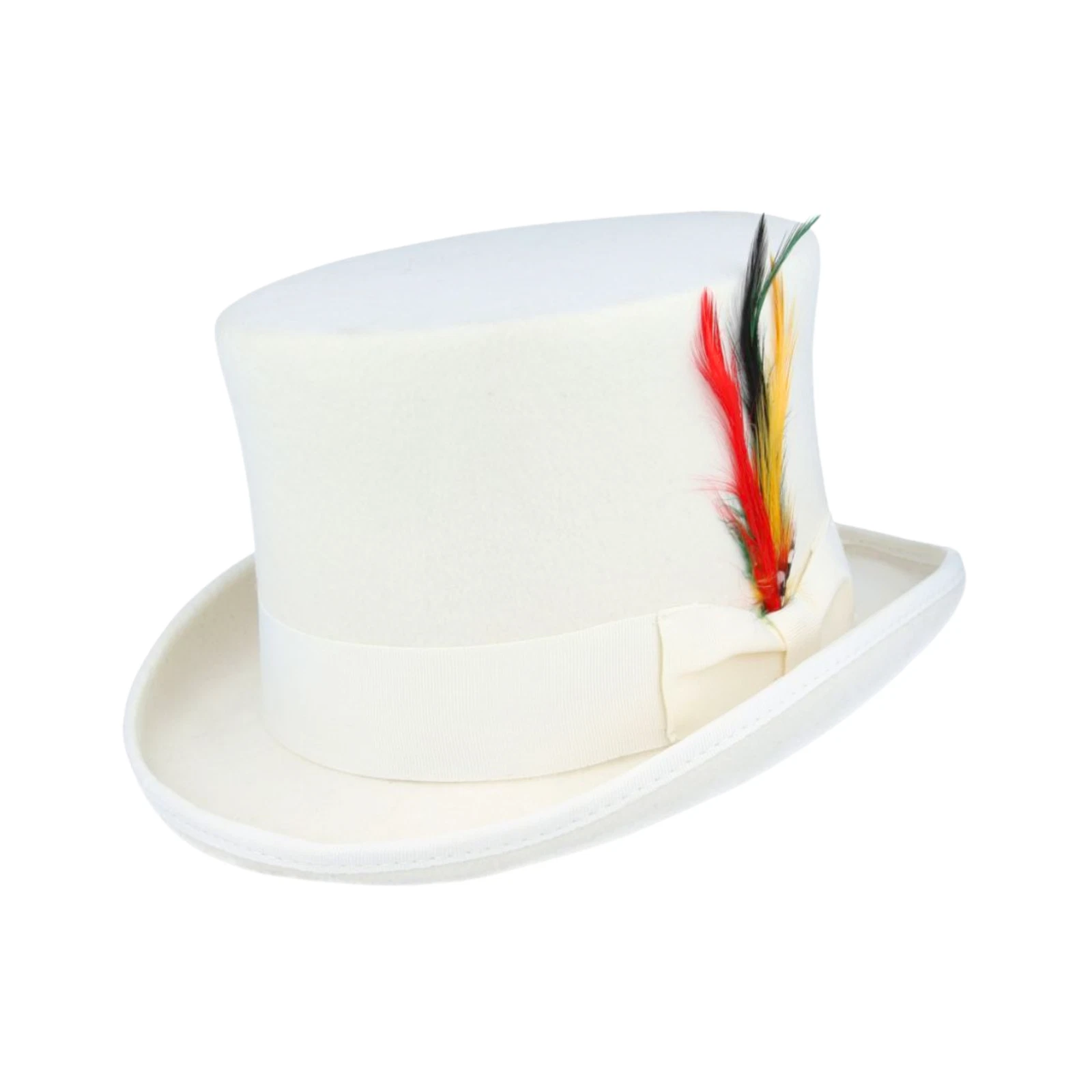 100% Wool Top Hat - Classic Wool Felt Top Hat Vintage Wool White Top Hat