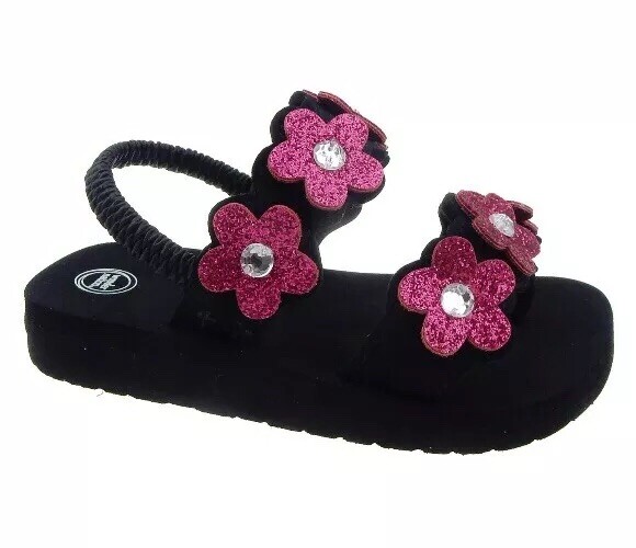 girls flip flops with back strap