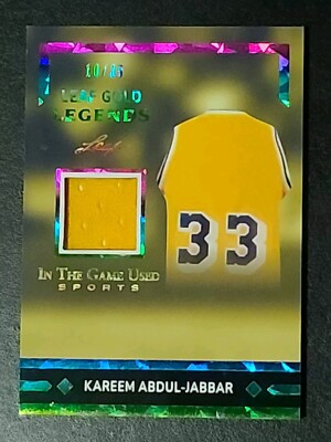 2024 Leaf  Game Used Patch  KAREEM ABDUL-JABBAR Gold Legends #10/35 Lakers