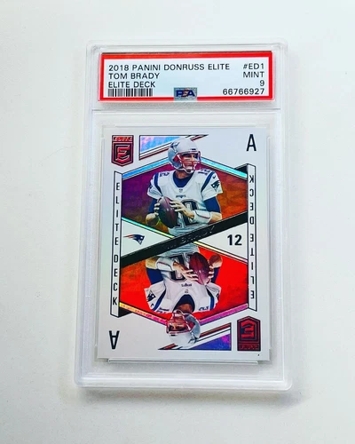 2018 Panini Elite Deck Tom Brady PSA 9 Mint SSP GOAT Case Hit