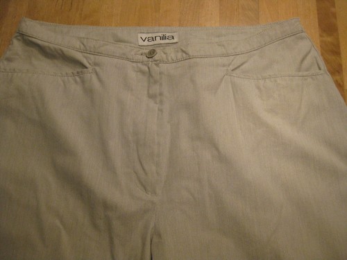 leichte Damenhose hellgrau Gr. 44 Vanilia, Saum seitl. geschlitzt - Bild 4 von 7