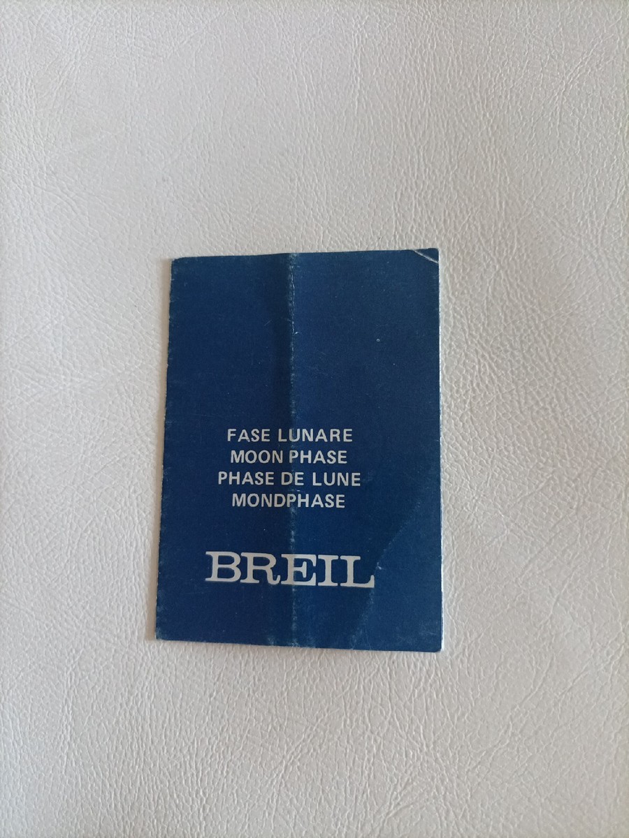 BREIL Libretto di istruzioni orologio Fasi Lunari Vintage