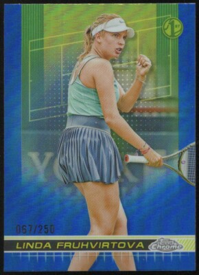 2024 Topps Chrome LINDA FRUHVIRTOVA "BLUE REFRACTOR" RC Rookie #067/250