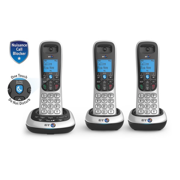 3 BT 2700 Cordless Home Phone Landline Call Blocker Answer Machine Trio