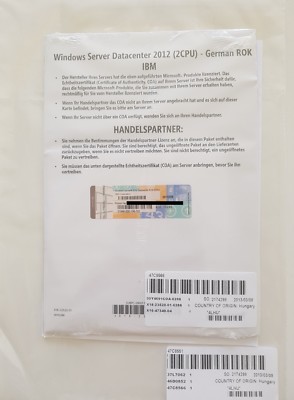 MS Windows Server 2012 Datacenter IBM Lenovo ROK deutsch Vollversion NEU