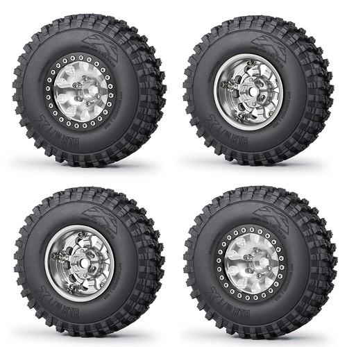 4PCS Metal 1.9 Beadlock Wheel Rim Tires for 1/10 Axial SCX10 D90 RC Part - Picture 96 of 116