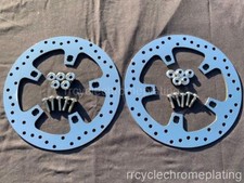 Harley Polished Front Brake 11.8 Enforcer Impeller Rotors 14-23 Touring w/ Bolts