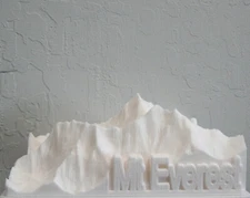 Topographic 3D Map Relief Model Topography Mt Everest K2 Fuji Denali Mountain