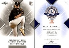 BRETT BARFIELD 2021 LEAF PERFECT GAME 