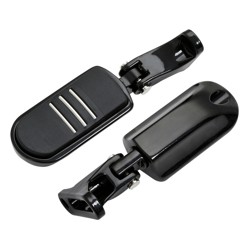 Black Passenger Foot Peg Mounts Brackets For Harley Touring Electra Glide 93-22