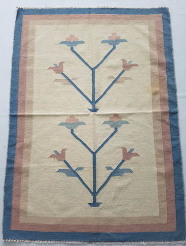 Vintage Handmade Traditional Turkish Dowry Kilim Floor Rug Carpet 176x126 cm